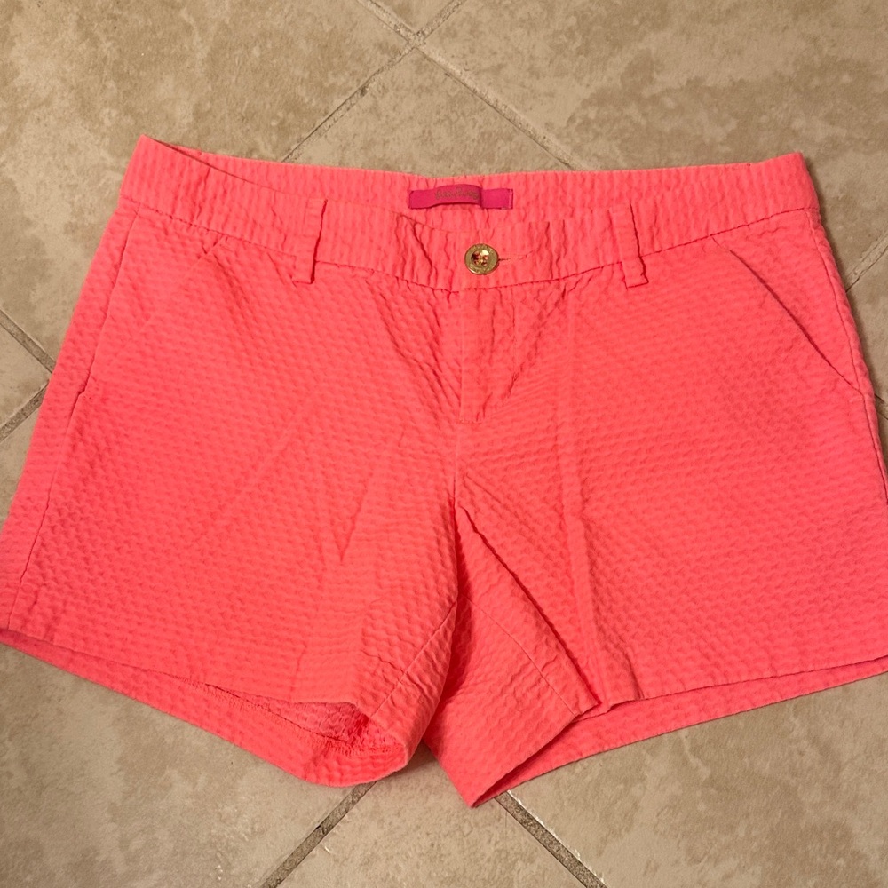 Lilly Pulitzer Pink Textured Women's Shorts Sz 4